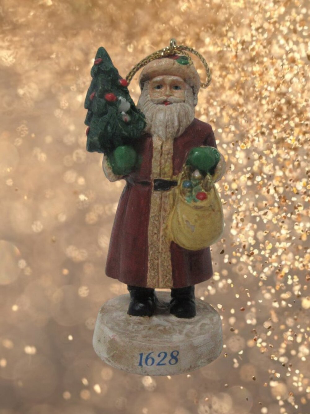 Russ Berrie Old World Santa #5521 Figurine Ornament In Box Through The Ages 1628